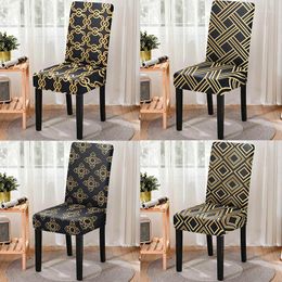 Chair Covers 3D Print Spandex Dining Cover Cushion Elastic Anti-fouling One-Piece Sillas De Oficina Home Decor