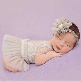 Christening dresses Newborn Photography Props Baby Girl Outfit Small Girl Follower Headband Photography Clothing T221014