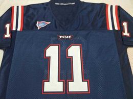 stitched Vintage Florida Owls FAU R.Smith #11 Football Jersey size s-4XL custom any name number jersey
