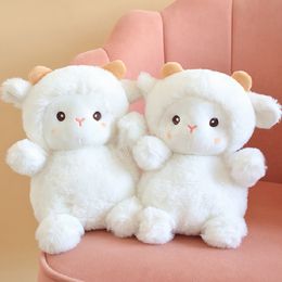 Kawaii Furry Sheep Plush Doll Cute Animal Soft Cotton Stuffed Alpaca Plush Toys for Children Baby Sleeping Partner Birthday Gift