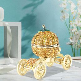 Jewelry Pouches Pumpkin Carriage Decorative Display Organizer Trinket Box For Kids Girls Teens