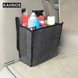 Car Organiser Trunk Net Pocket Handbag Holder Soft Woollen Felt Storage Box Bag Cargo Tools Tidying Package Blanket Tool Automobi