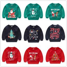 Special Occasions Christmas Costumes Clothes for Boys Sweatshirts Cotton Kids Pullover Tee Shirts Baby Girls Sweater Santa Gift Girls Jumpers T221014