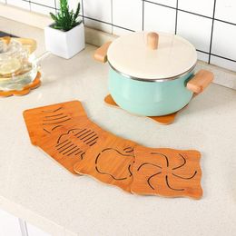 Table Mats Senyi Source Manufacturer Uses Nanmu Bottom Pad Anti Scalding Pot Bamboo Household Dish Pan Large Dining Heat