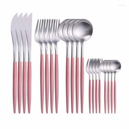 Dinnerware Sets Silver Tableware Kitchen Utensils Environmental Set Stainless Steel Cutlery Fashion Creative Combination