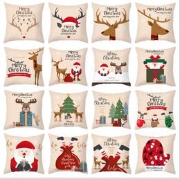 Christmas Decorations 45cm Happy Year Gifts Cushion Cover Merry For Home 2022Christmas Ornaments Noel Xmas Navidad