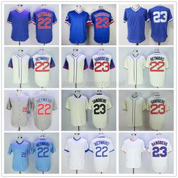 Vintage Baseball Jersey 22 Jason Heyward 23 Ryne Sandberg 1968 1994 Retro Jerseys