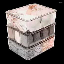 Storage Drawers Household Plastic Underwear Boxes With Mark Compartment Closet Organiser Cover For Socks