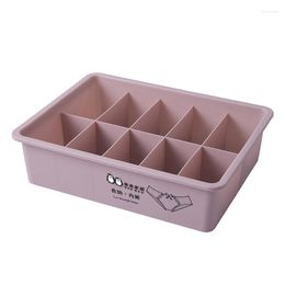 Storage Drawers Large Size Solid Colour Printed 10 Cells Chest Clothes Clear Bins Plastic Box Bra Underwear Socks Organisation No Lid