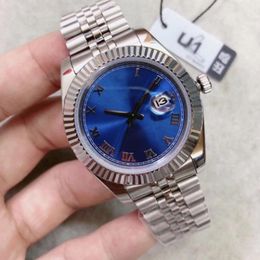 ST9 RX Men's Automatic Mechanical Watch Datejust Blue Color Dial Fluted Bezel 116333 126334 Stainless Steel Case 2813 Asian Movement Wristwatches Luxury Brands