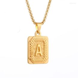 Chains 26 English Capital Letters Pendant Steel Necklace Jewelry Style Men Hip-hop Individual Simplicity Creative