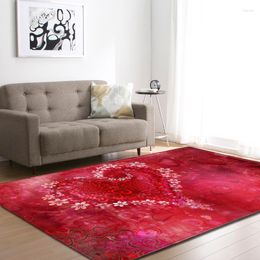 Carpets Red Rose Earth Sunset Carpet For Living Room Bedroom Kids Children's Rug Round State House Floor Cover