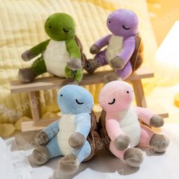 18CM 4 Colors Cute Turtle Plush Baby Doll Stuffed Tortoise Plushie Toy Cartoon Lovely Animal Birthday Gift for Children Girls