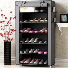 Clothing Storage Nonwoven Shoe Cabinets Reinforced Steel Tube Home Assembled Furniture Organizer Rack Space Saver Fashion Cabinet