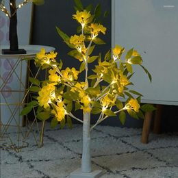 Strings 60CM Tabletop Bonsai Tree Night Ligh Christmas Decoration Fairy Light Artificial Bedside Table Lamp For Wedding Party