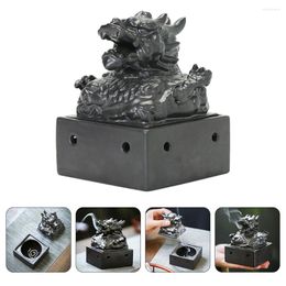 Fragrance Lamps 1Pc Home Office Antique Jade Seal Square Ceramic Censer For Desktop Decor