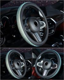 Steering Wheel Covers Car Cover Interior Decoration Products Rhinestone Medium Size Cross-border