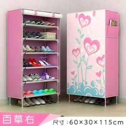 Clothing Storage Zippered Shoe Rack Waterproof Non-Woven Cabinet Thickened Dustproof Combined Multi-Layer Oxford Cloth Simple