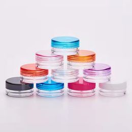 3 gram Plastic Pot Jars bottle 3ML Small Containers With Lids For Cosmetics Makeup Cream Eye Shadow Nails Powder