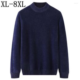 Men's Sweaters 8XL 7XL 6XL Winter Thick Warm Turtleneck Sweater Men Long Sleeve Mens Pullover Top Quality Male Christmas Jumper