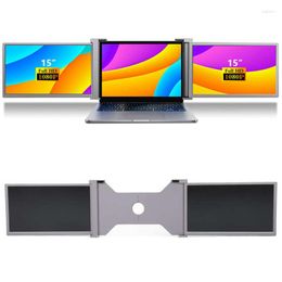 15in Dual Extender Screen FHD 1080P IPS Folding Monitor Portable For Laptops PCs Mobile Phones
