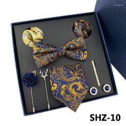 Bow Ties Business Dress Tie Wedding Clip 8piece/Set Suit Butterfly Shirt Class Men Gifts