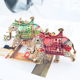 Keychains XDPQQ Europe And The United States Rhinestone Elephant Keychain Creative Personality National Wind Bag Key Pendant