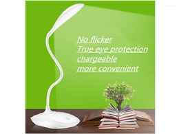 Table Lamps Bedroom Read Led Eye Protection Learn Small Lamp Chargeable USB Dorm Bedside Desk Third Level Touch Dimming Switch