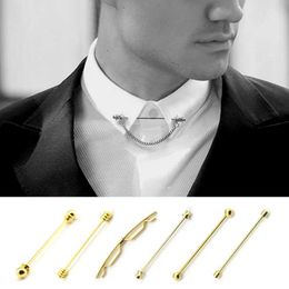 Pins Brooches New Metal Tassel Ne Tie Collar Bar Pin Clip Ties Lel and Women Accessories Gifts for Men Brooch Jewellery Luxury L221024