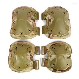 Knee Pads 4pcs Adjustable Sports Military Tactical Elbow Support Solid Tape Calf