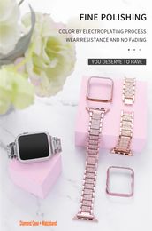 Bling Beaded Bracelet watches Cases Compatible with Apple Watch Band 38mm 40mm 41mm 42mm 44mm 45mm Women Dressy with Rhinestone Case for iWatch SE Series 8 7 6 5 4 3 2 1