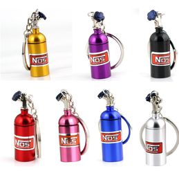 Gas Cylinder KeyChain NOS Turbo Nitrogen Bottle Metal Key Chain Key Ring Holder Car Jewellery for Women Men Unique mini Gift