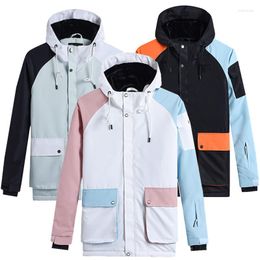 Skiing Jackets Winter Ski Suit Jacket For Men And Women Couples Windproof Warm Breathable Tooling Hoodie Cold-resistant Wear-Resistant Coat