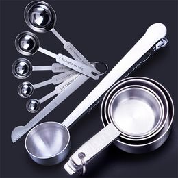 Cucina cucina di misurazione in acciaio inossidabile tazze da strumento di misurazione set cucchiai di cottura da forno a casa 9 8yx Q2