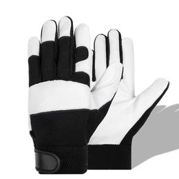 Cycling Gloves QIANGAF Brand Winter Anti Impact Safety Working Sheepskin Thickening Warm ather Men's Shockproof 5600 L221024