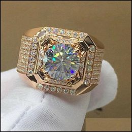 Wedding Rings Wedding Rings Luxurious Mens Rose Gold Natural Birthstone Crystal Ring Boyfriend Anniversary Gift Banquet Engagement Ba Dhycu