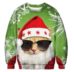 Men Hoodies & Sweatshirts Autumn/winter New 3D Print Christmas Hoodie European and American Loose Pullover Sweater 007