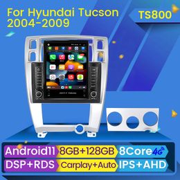 Android Car DVD Radio Player para Hyundai Tucson 2004-2013 Navegação por vídeo multimídia 2 Din Head Unit Stéreo CarPlay Speakers