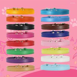 Dog Collars Cat Accesories Multicolor PU Leather Safety Personalized Chihuahua Necklace Small Cats Leash Harness Pupply Collar