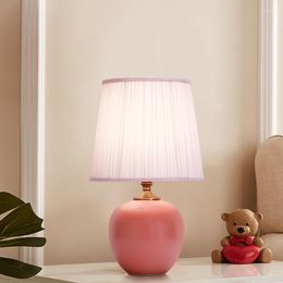 Table Lamps American Minimalist T Lamp Bedroom Bedside LED Study Touch Sensitive Ceramic