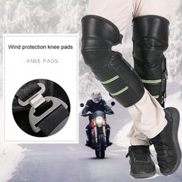 Knee Pads With Reflective Strips Support Pad Keep Warm Winter Brace Riding Kneepad Fleece Thickening