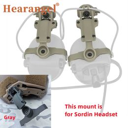 MP3 4 Docks Cradles Tactical Helmet Wendy's Rail Adapter ARC Holder for SORDIN MSA Headset Anti-noise Cancelling Airsoft Shooting Earmuffs U94 Ptt W221018