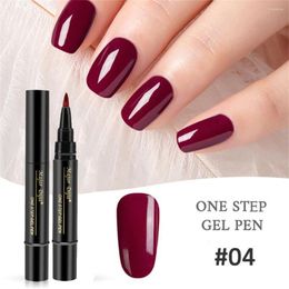 Nail Gel 1 Pc 3 In Step Painting Varnish Pen One To Use UV 5ml Esmalte Semipermanente Vernis Ongle Normal