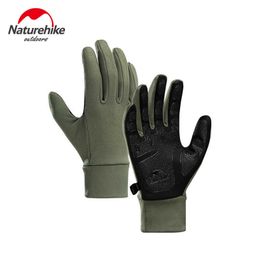 Cycling Gloves Naturehike Outdoor Touch-screen Non-slip Full Finger Silicone Hiking Climbing Men Women Thin L221024