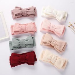 Hair Accessories Baby Bows Bands For Girls Headband Topknot Ribbed Turban Double Layer Bandanas Thicken Strip Headwraps Toddler