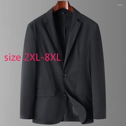 Men's Suits Arrival Fashion Super Large Thin Men Suit Coat Blazers Spring And Autumn Casual Plus Size 2XL 3XL 4XL5XL 6XL 7XL 8XL
