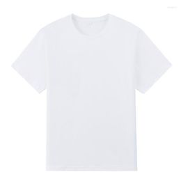 Men's T Shirts Solid Color Tshirt Summer Fashion Cotton T-shirt Breathable Men Women Short-Sleeved Top Custom Embroidery Printing Shirt