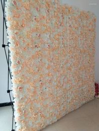 Decorative Flowers 60x40cm Each Piece Peony Hydrangea Rose Flower Wall Panels For Wedding Backdrop Centerpieces Party Decorations 12pcs/lot