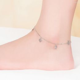 Anklets Boho Beach Barefoot Sandals Anklet Chain Girl 925 Sterling Silver Bell Foot Bracelets Fashion Jewelry For Women