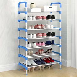 Clothing Storage Shoe Rack Thicken Metal Standing Cabinets Space-saving Shoes Shelf Home Organiser Furniture Simple DIY